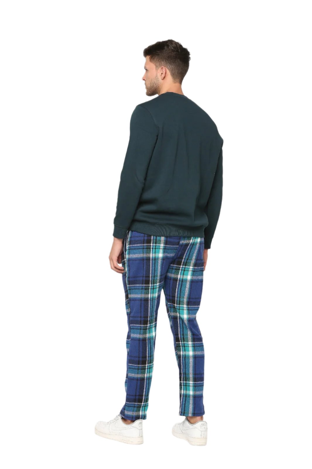 Hemsters Blue & Green Checks Trackpant For Mens