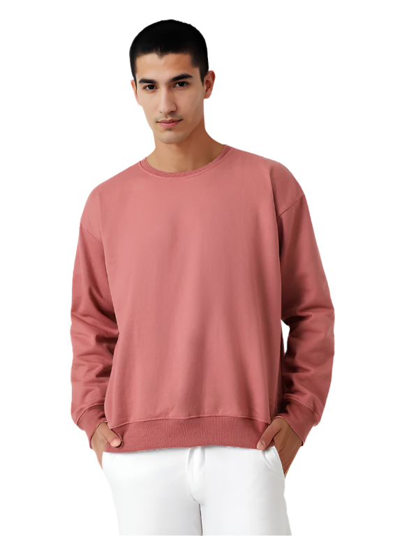 Hemsters  Maroon Knitted Full Sleevs Sweatshirt