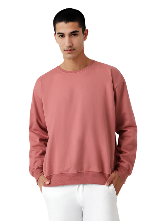 Hemsters Maroon Knitted Full Sleevs Sweatshirt For Men