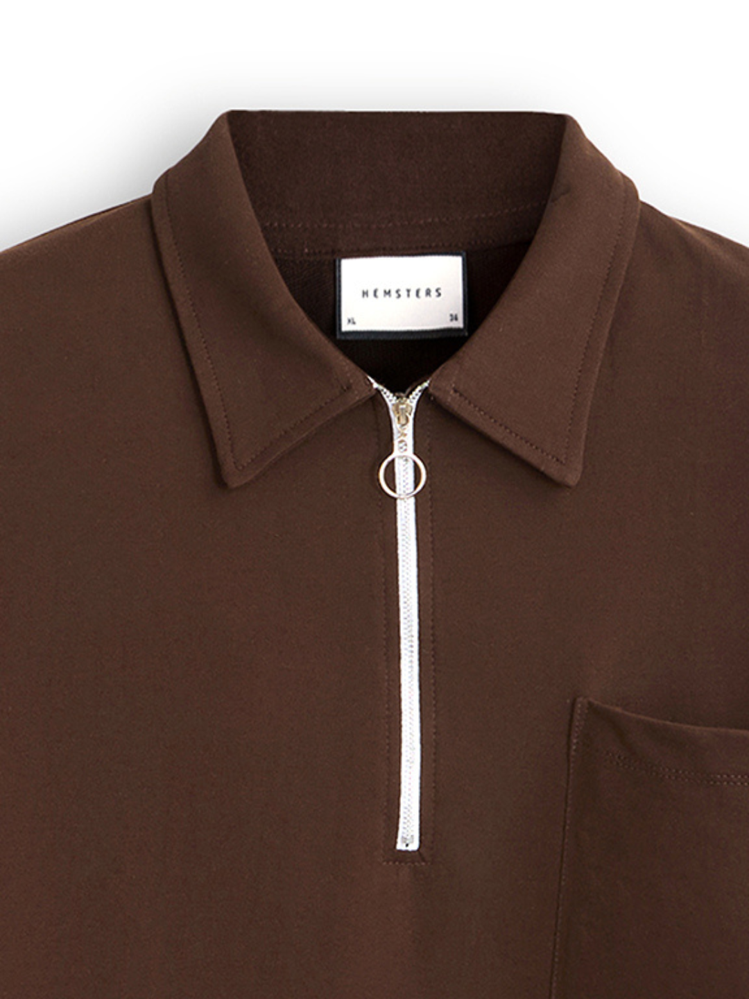 Hemsters Brown Zip Sweatshirt For Mens