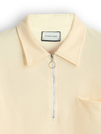 Hemsters Cream Zip Sweatshirt For Mens