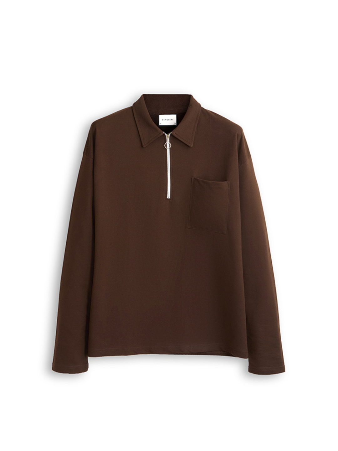 Hemsters Brown Zip Sweatshirt For Mens