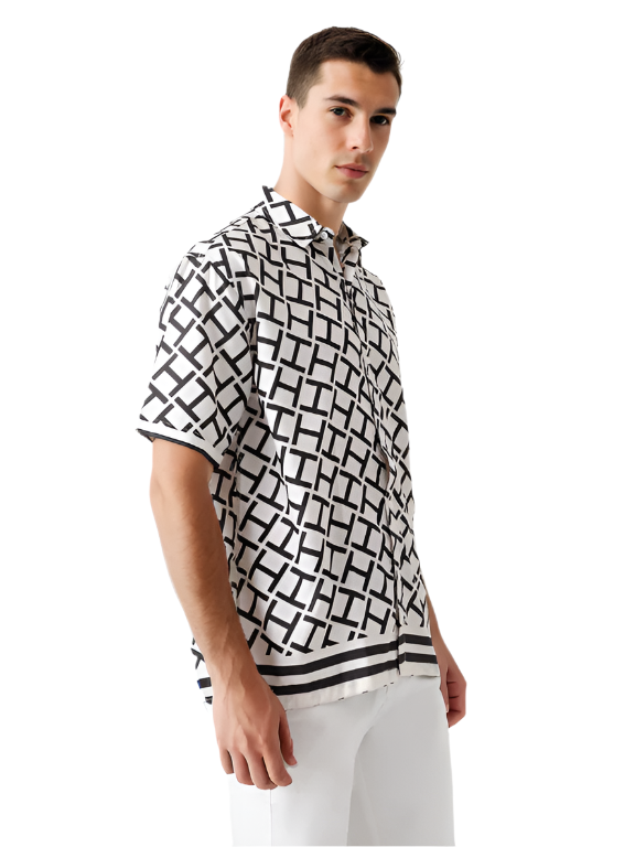 Black & White Printed Shirt