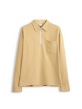 Hemsters Beige Zip Sweatshirt For Mens