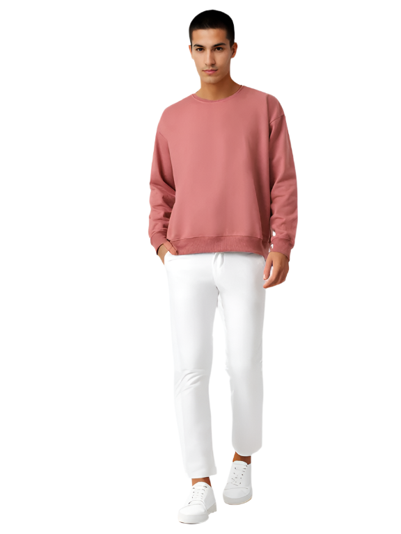 Hemsters  Maroon Knitted Full Sleevs Sweatshirt