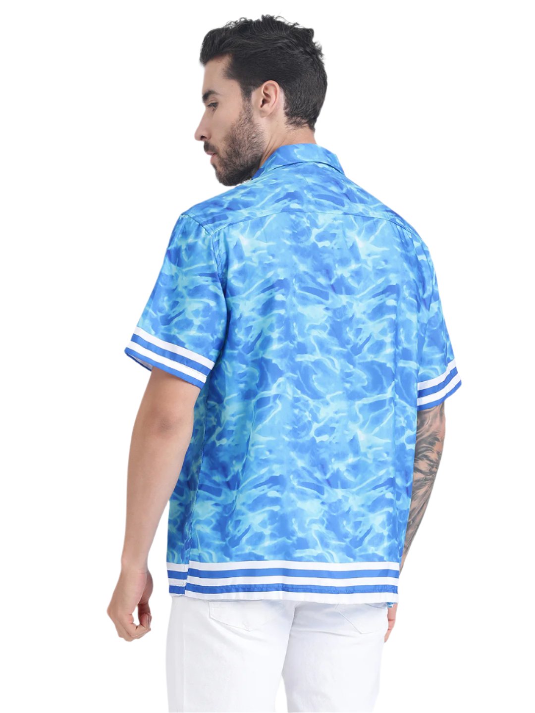 Hemsters Tie Dye Blue Printed Shirt