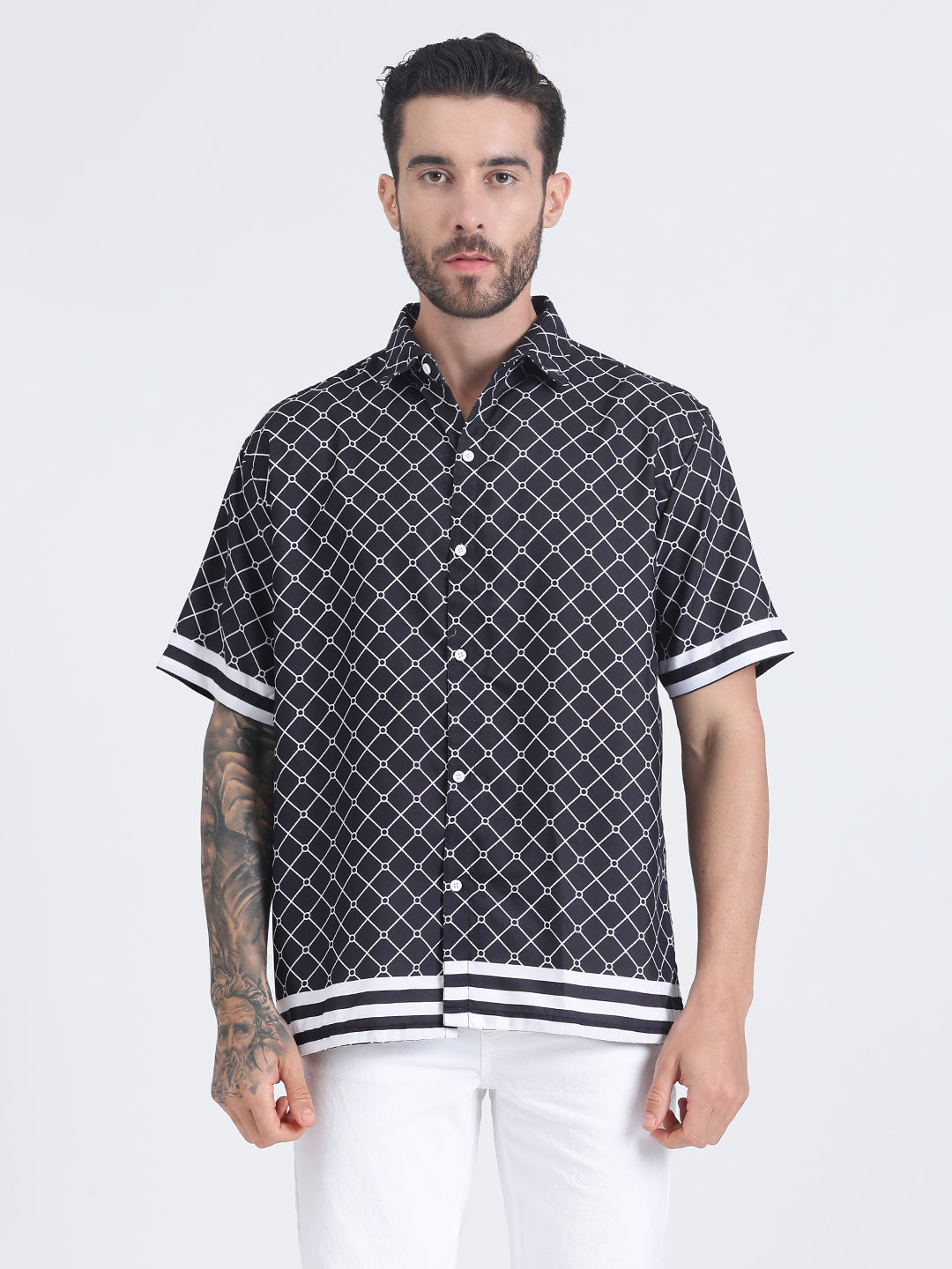 Hemsters Black Printed Shirt