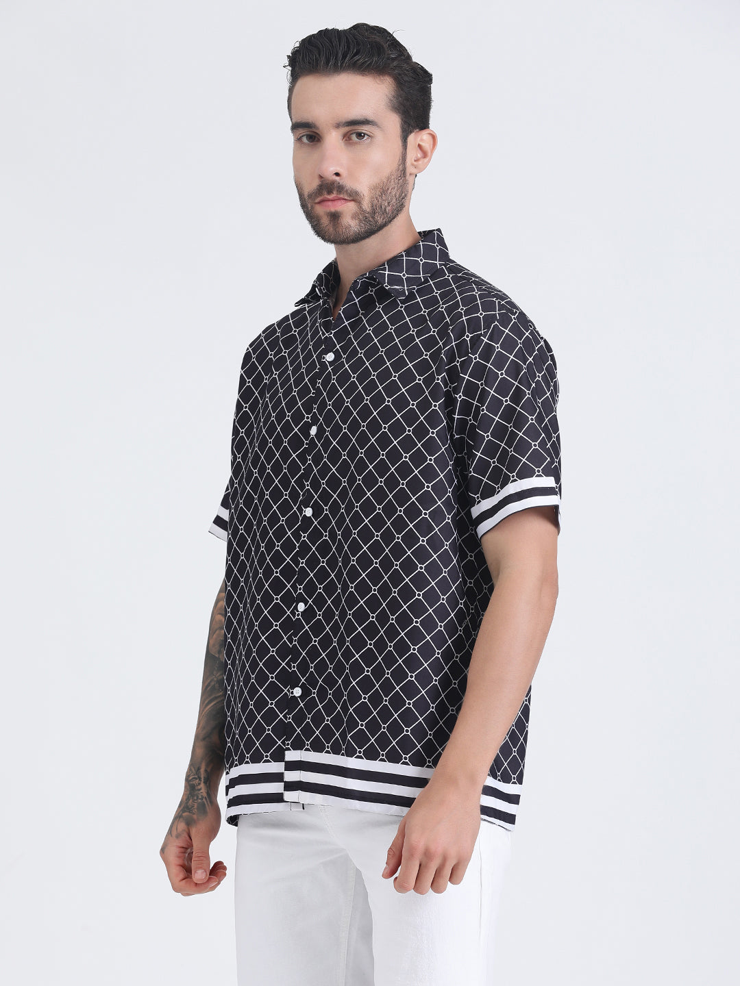 Hemsters Black Printed Shirt