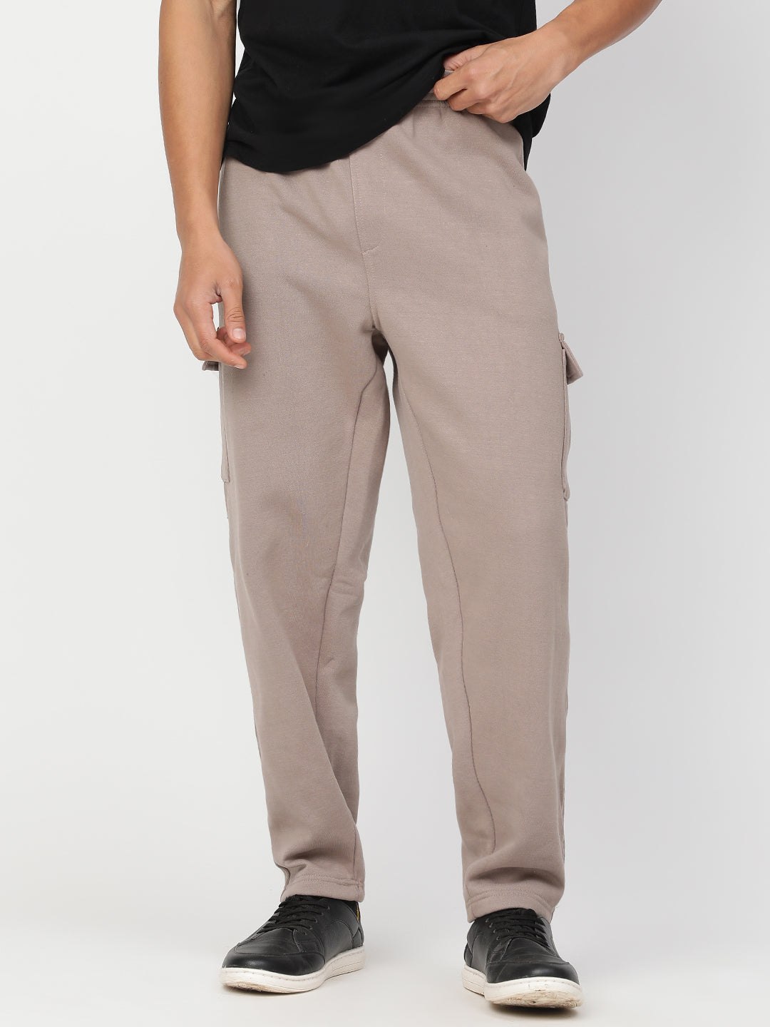 Hemsters Pinkish Grey Track Pant For Men