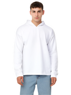 Hemsters White Full Sleeve Relaxed Fit Hoodie For Men