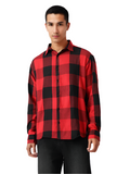 Hemsters Men Red Full Sleeves Checked Shirt