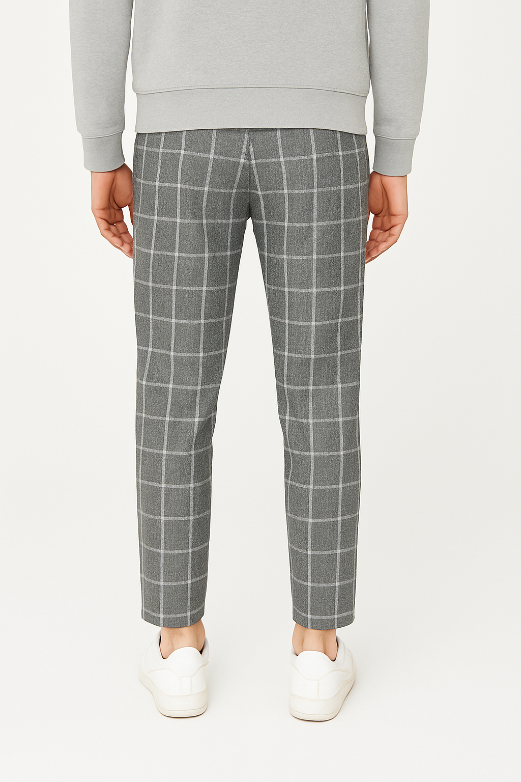 Hemsters Grey & White Checks Lounge Pant For Mens