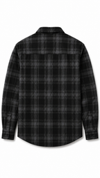Dark Grey Checkered Relaxed Fit Shirt