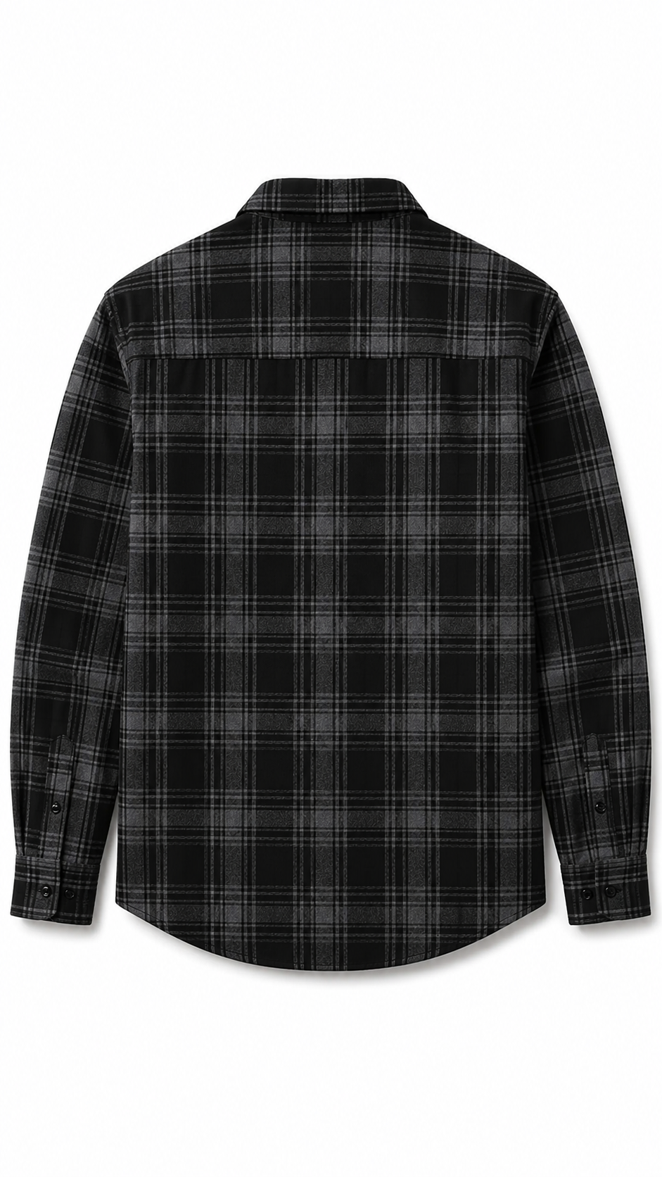 Dark Grey Checkered Relaxed Fit Shirt