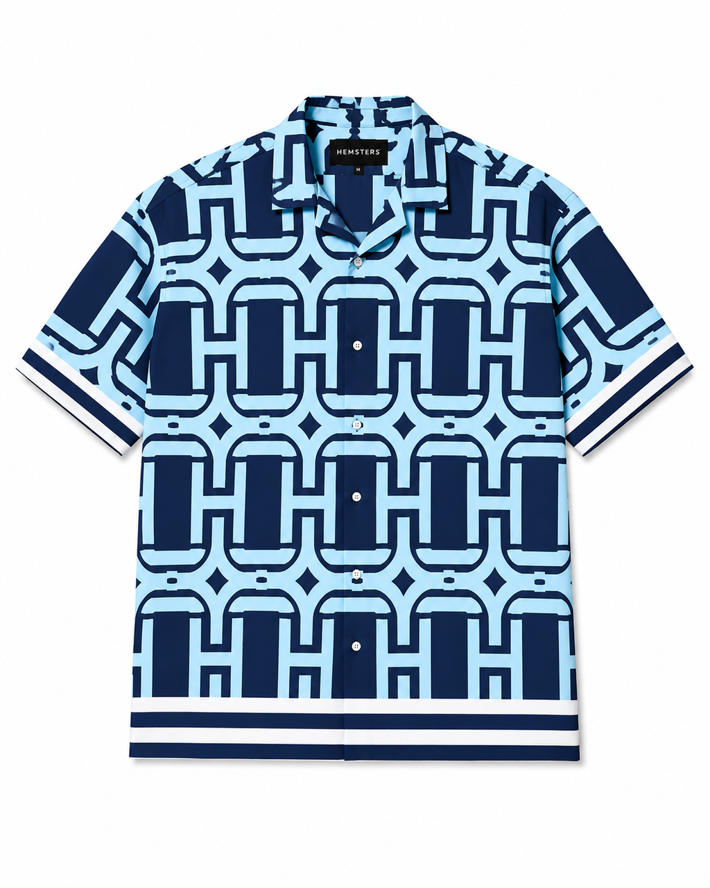 Sage Blue Printed Shirt