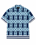 Sage Blue Printed Shirt
