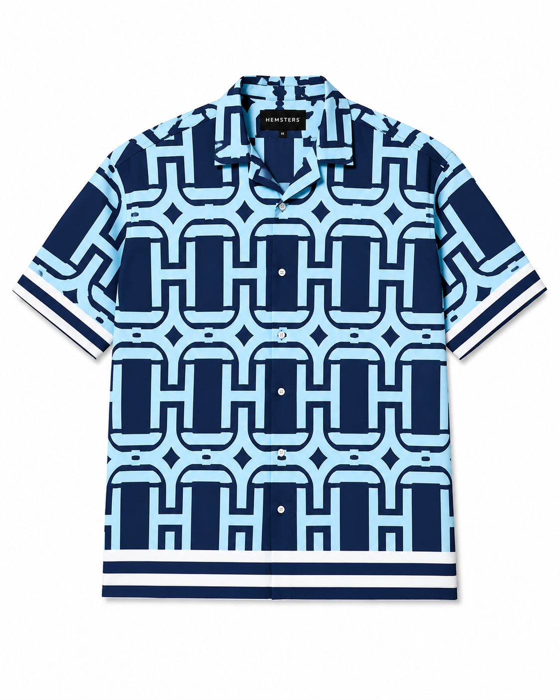 Sage Blue Printed Shirt