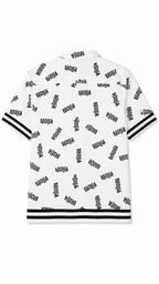 Typographic Black & White Printed Shirt