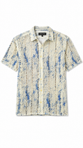 Threaded Crochet Shirt Blue  Shirt