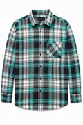 Green & Blue Twill Overshirt Jacket