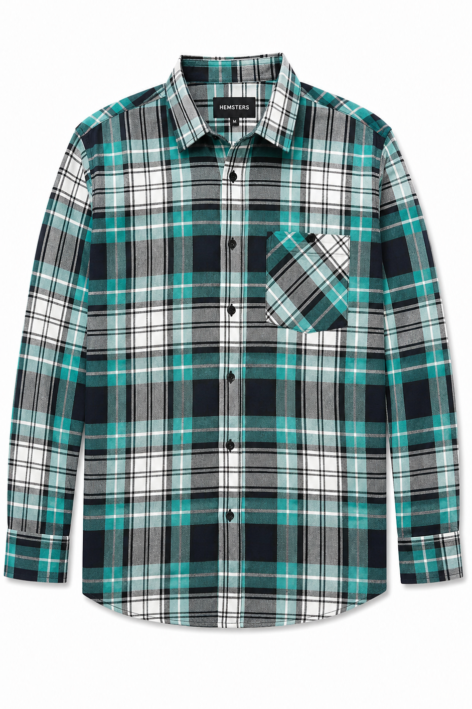 Green & Blue Twill Overshirt Jacket