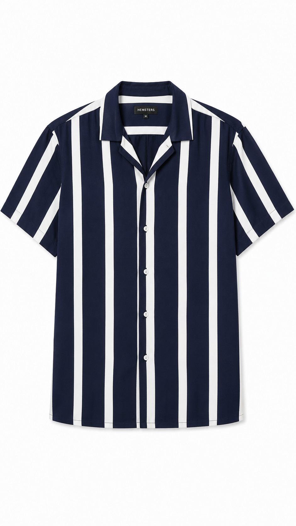 White And Purple Half Sleeve Stripe Shirt