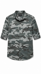 Camouflage Print Half Sleeve Shirt