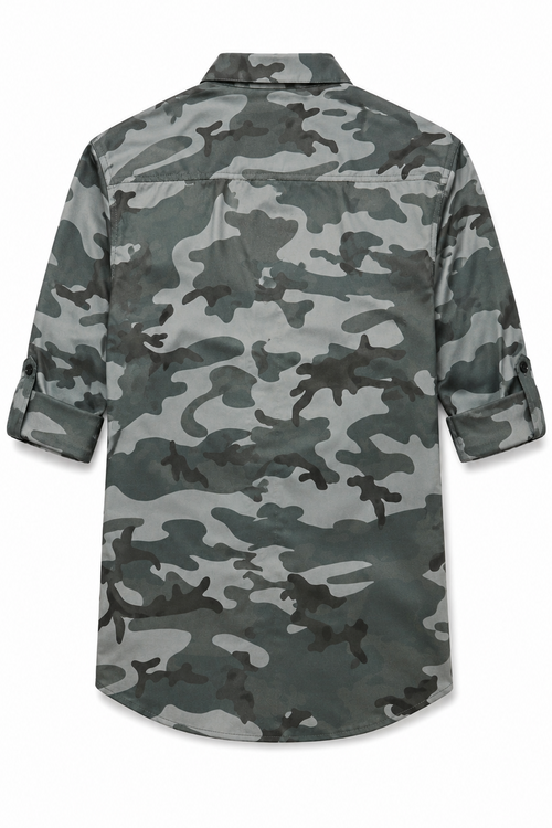 Camouflage Print Half Sleeve Shirt