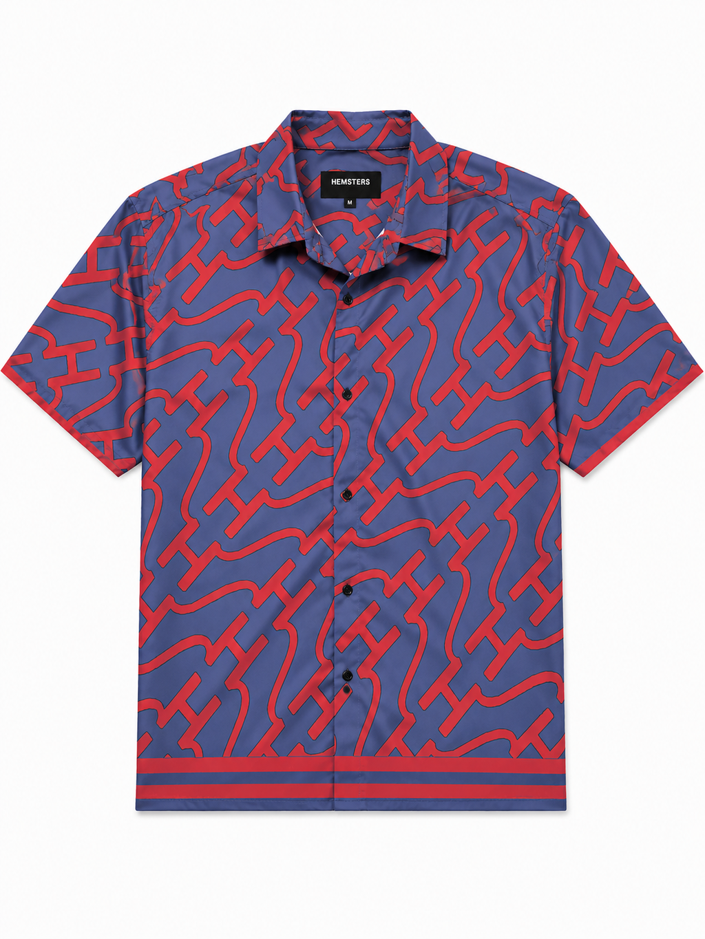 Regular Royal Blue & Red Short Sleeves Shirt