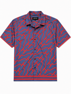 Regular Royal Blue & Red Short Sleeves Shirt