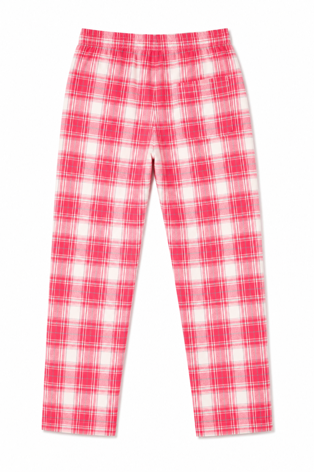 White & Coral Checks Lounge Pant