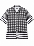 Black & White Print Half Sleeve Relaxed Shirt