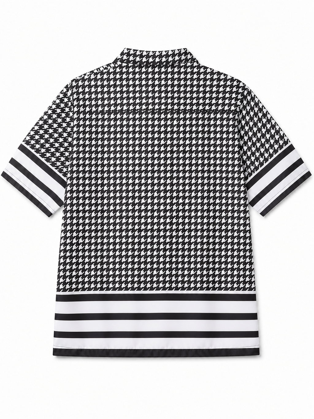 Black & White Print Half Sleeve Relaxed Shirt