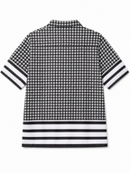 Black & White Print Half Sleeve Relaxed Shirt