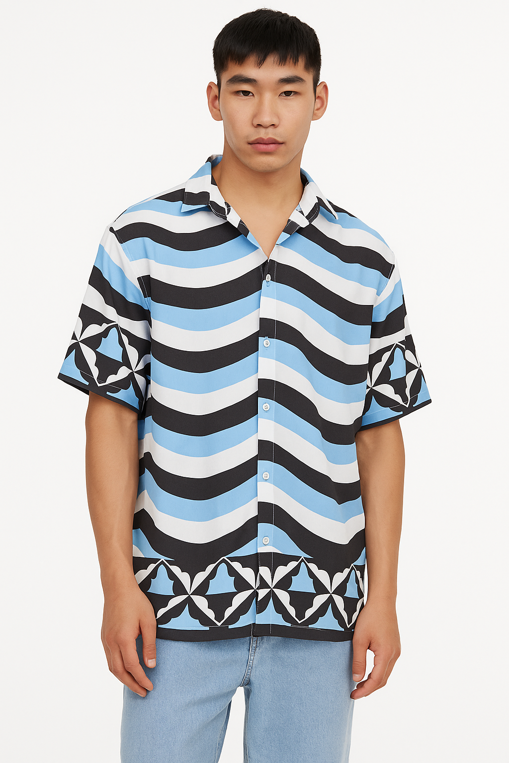 Hemsters Blue stripe shirt for men