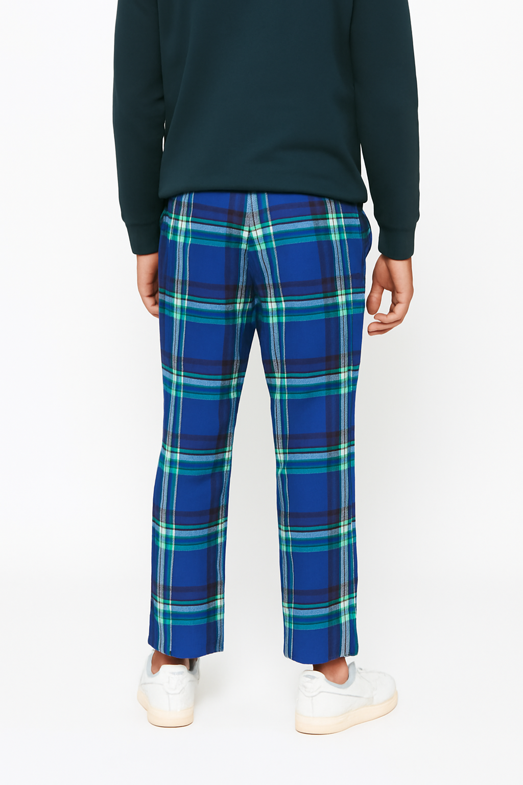 Hemsters Blue & Green Checks Lounge Pants For Mens