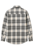 Cream And Grey Relaxed Fit Checkered Shirt