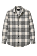 Cream And Grey Relaxed Fit Checkered Shirt