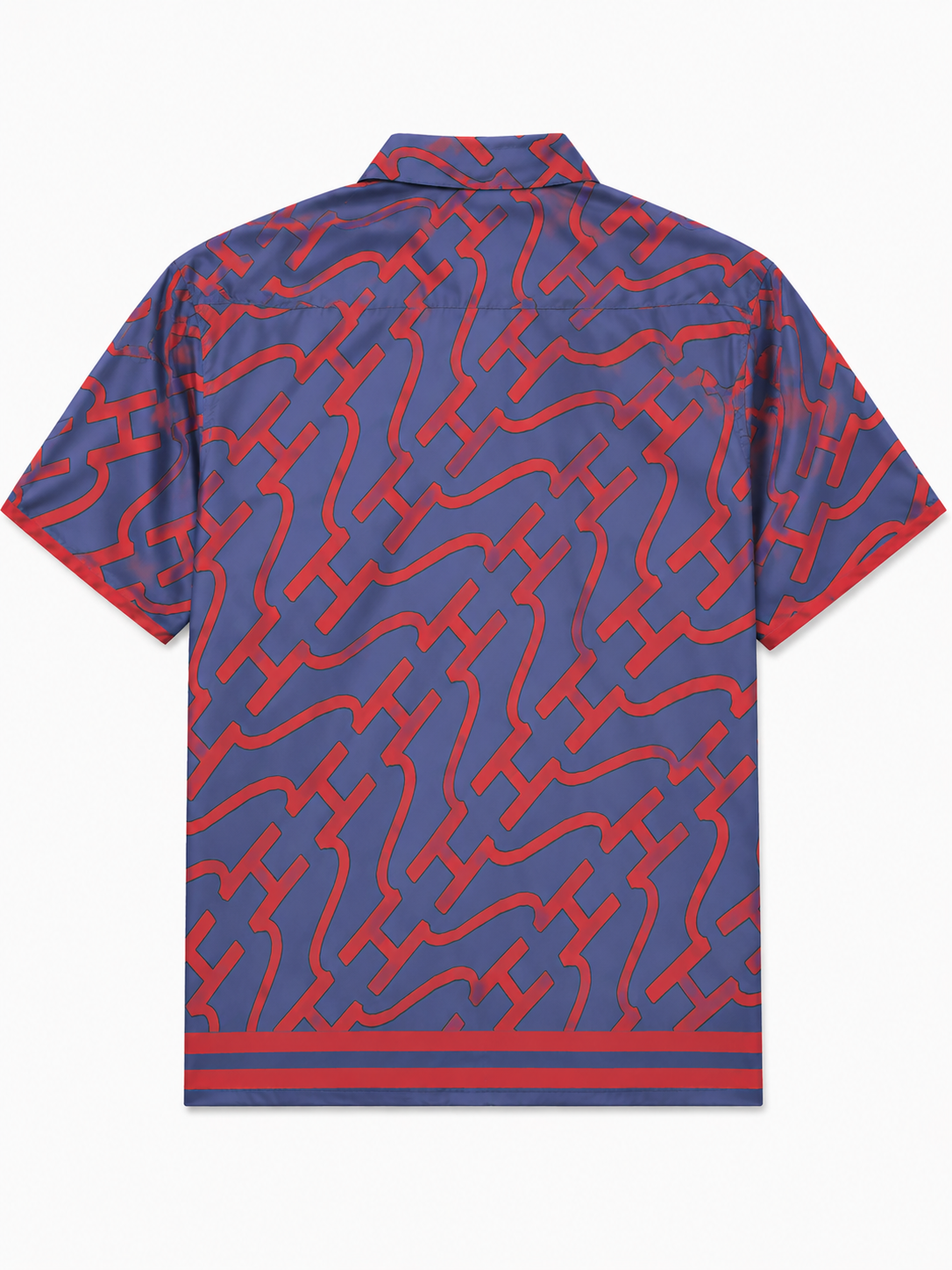 Regular Royal Blue & Red Short Sleeves Shirt