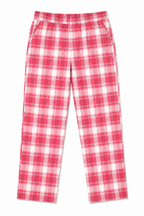 White & Coral Checks Lounge Pant