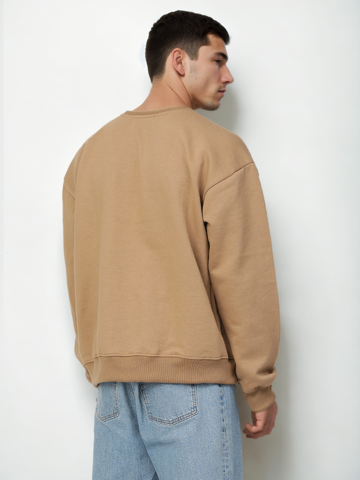 Hemsters Brown Knitted Full Sleevs Sweatshirt For Men