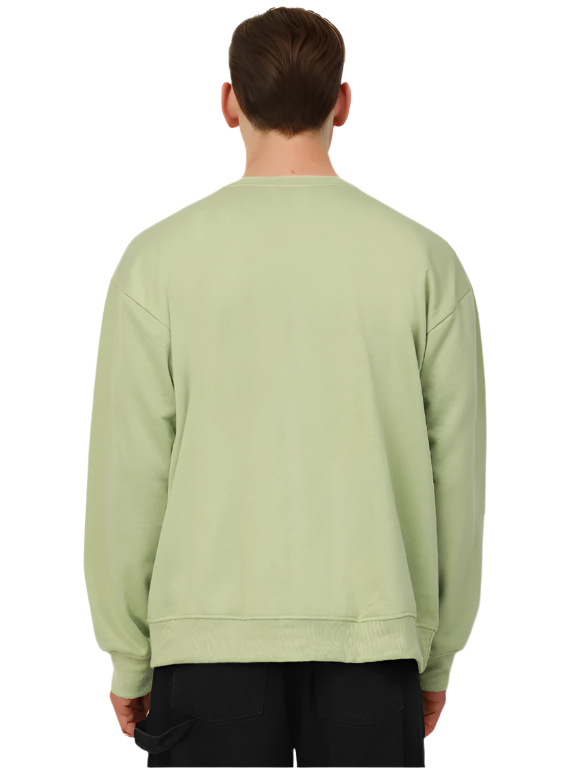 Olive Green Knitted Full Sleevs Sweatshirt