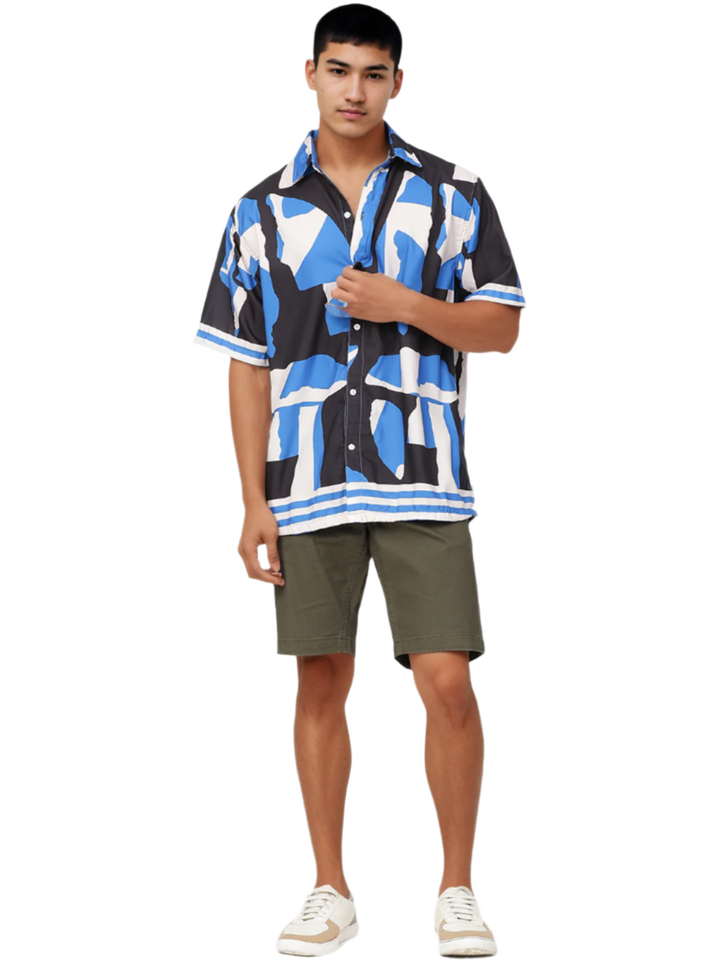 Hemsters blue digital Print shirt for mens