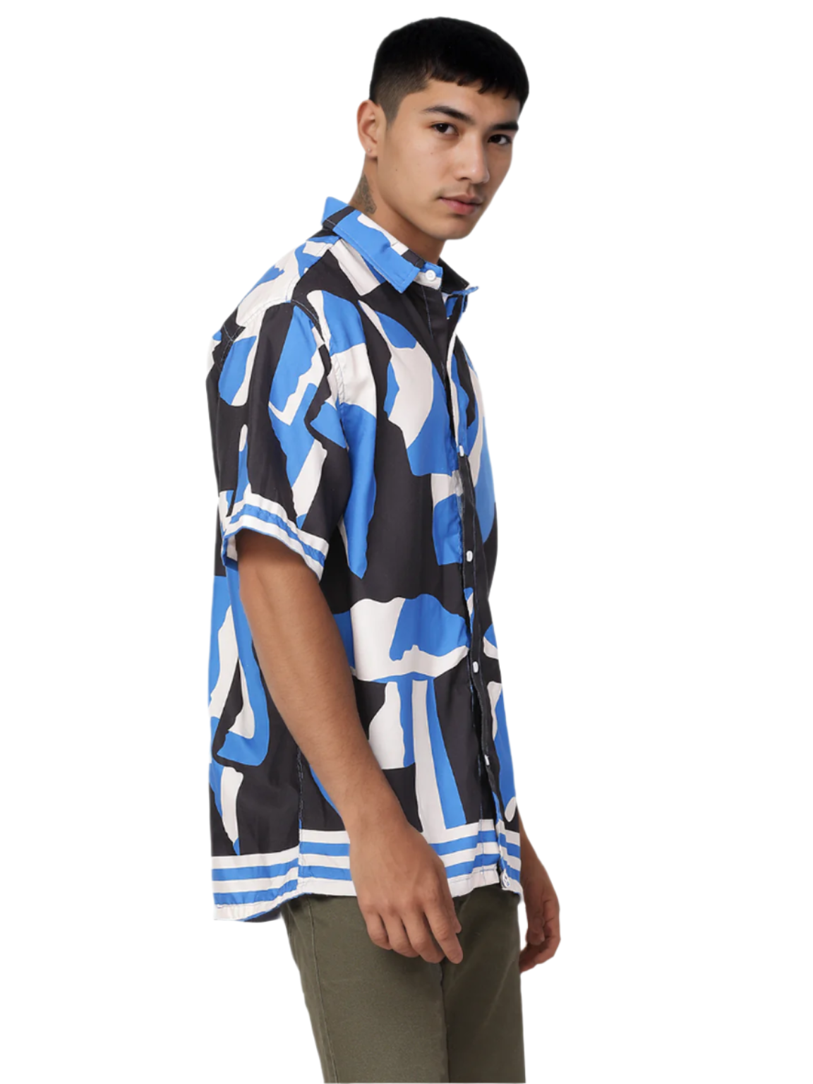 Hemsters blue digital Print shirt for mens