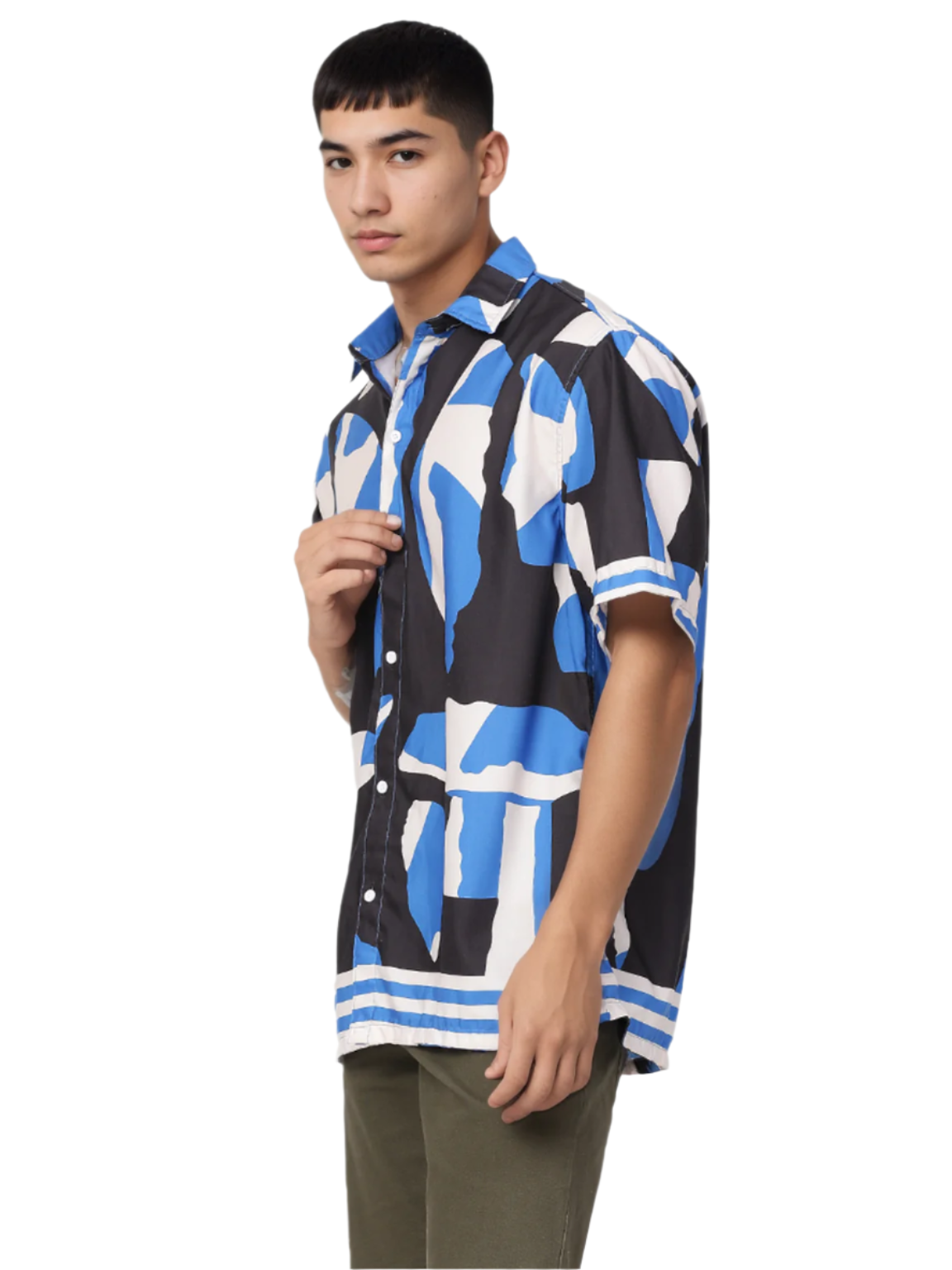 Hemsters blue digital Print shirt for mens