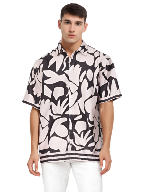 Floral Print Half Sleeve Relaxed Shirt