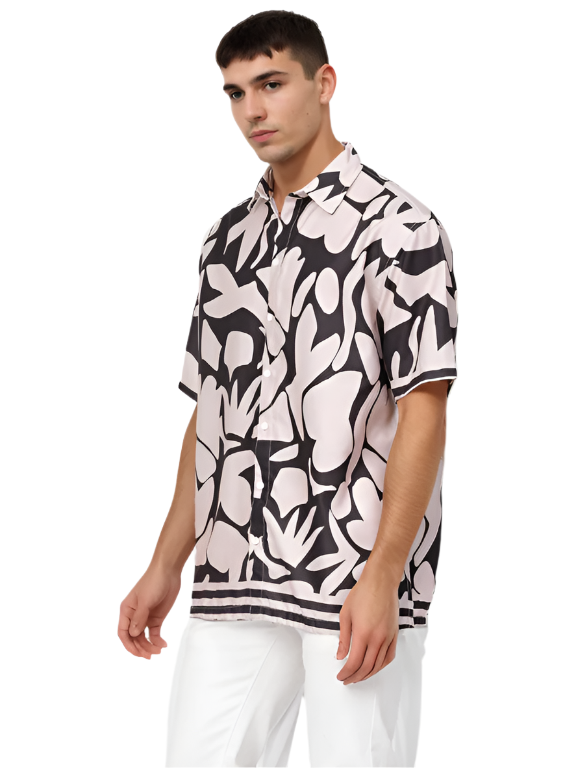 Floral Print Half Sleeve Relaxed Shirt