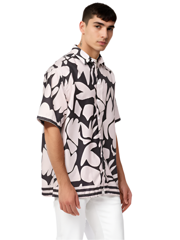Floral Print Half Sleeve Relaxed Shirt