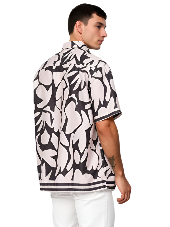 Floral Print Half Sleeve Relaxed Shirt