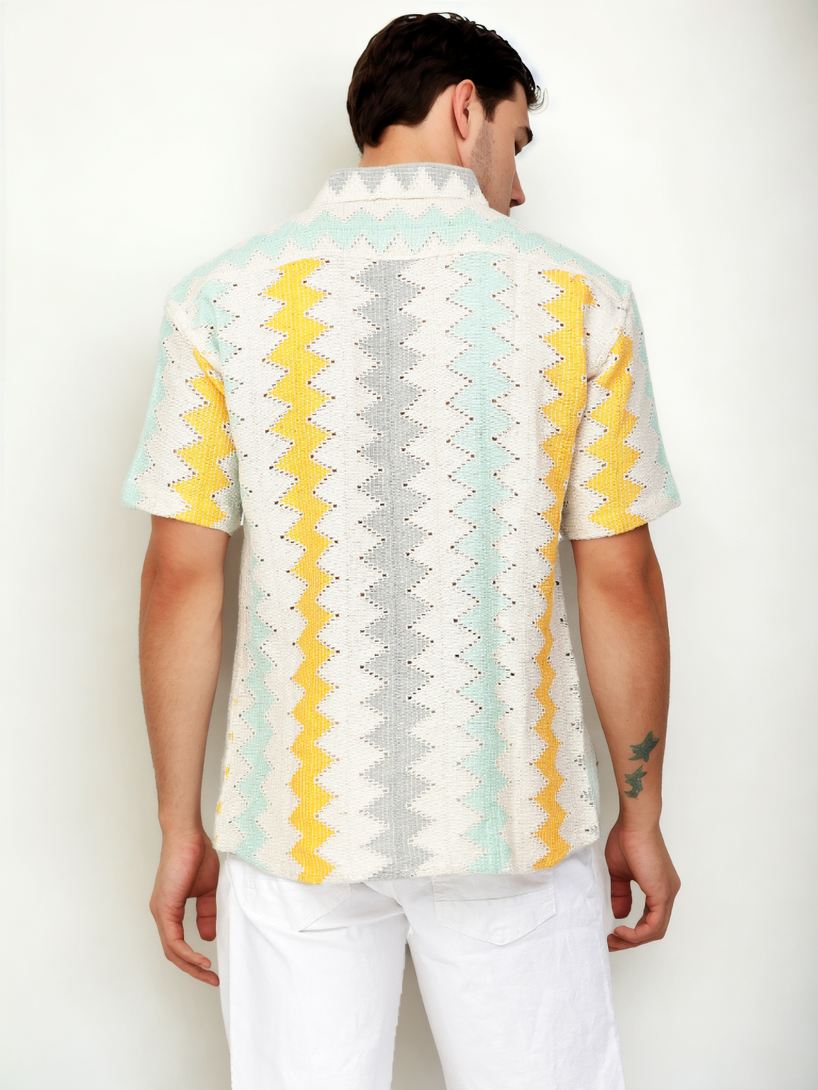 Hemsters Threaded Crochet Shirt Multi Color Shirt